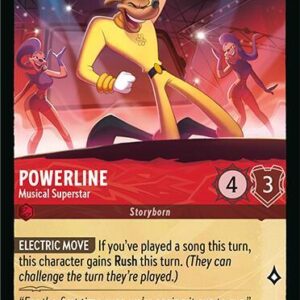 DISNEY LORCANA SINGLE CARDS: FABLED #313: Powerline – Musical Superstar (Rare Foil 117/204: NM)