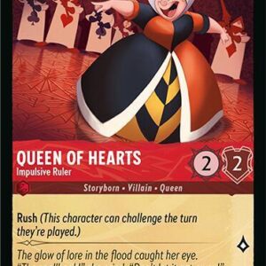 DISNEY LORCANA SINGLE CARDS: FABLED #327: Queen of Hearts – Impulsive Ruler (Common 123/204: NM)