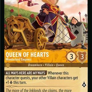 DISNEY LORCANA SINGLE CARDS: FABLED #331: Queen of Hearts – Wonderland Empress (Uncommon 23/204: NM)