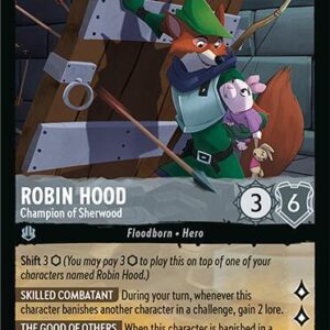 DISNEY LORCANA SINGLE CARDS: FABLED #344: Robin Hood – Champion of Sherwood (Legendary 177/204: NM)