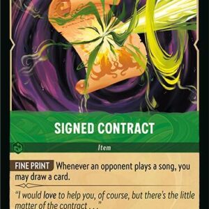 DISNEY LORCANA SINGLE CARDS: FABLED #366: Signed Contract (Uncommon Foil 101/204: NM)