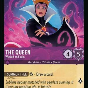 DISNEY LORCANA SINGLE CARDS: FABLED #403: The Queen – Wicked and Vain (Rare 35/204: NM) DISNEY LORCANA SINGLE CARDS: FABLED #403: The Queen – Wicked and Vain (Rare 35/204: NM)