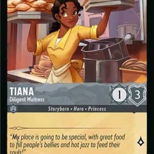 DISNEY LORCANA SINGLE CARDS: FABLED #406: Tiana – Diligent Waitress (Common Foil 179/204: NM) DISNEY LORCANA SINGLE CARDS: FABLED #406: Tiana – Diligent Waitress (Common Foil 179/204: NM)