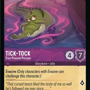 DISNEY LORCANA SINGLE CARDS: FABLED #408: Tick-Tock – Ever-Present Pursuer (Common Foil 50/204: NM) DISNEY LORCANA SINGLE CARDS: FABLED #408: Tick-Tock – Ever-Present Pursuer (Common Foil 50/204: NM)