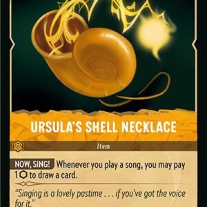 DISNEY LORCANA SINGLE CARDS: FABLED #432: Ursula’s Shell Necklace (Rare 33/204: NM)