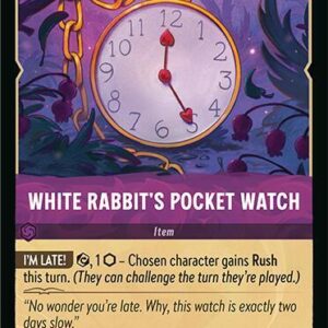 DISNEY LORCANA SINGLE CARDS: FABLED #437: White Rabbit’s Pocket Watch (Rare Foil 66/204: NM)