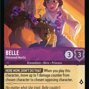 DISNEY LORCANA SINGLE CARDS: FABLED #55: Belle – Untrained Mystic (Common Foil 39/204: NM)