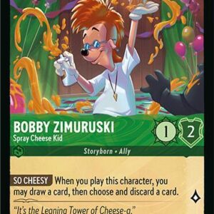 DISNEY LORCANA SINGLE CARDS: FABLED #58: Bobby Zimurski – Spray Cheese Kid (Uncommon 78/204: NM)