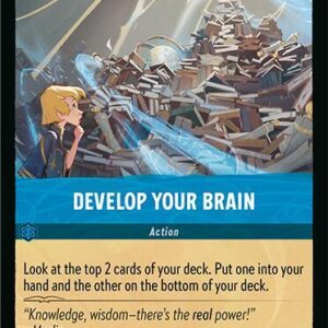 DISNEY LORCANA SINGLE CARDS: FABLED #91: Develop Your Brain (Common Foil 163/204: NM)