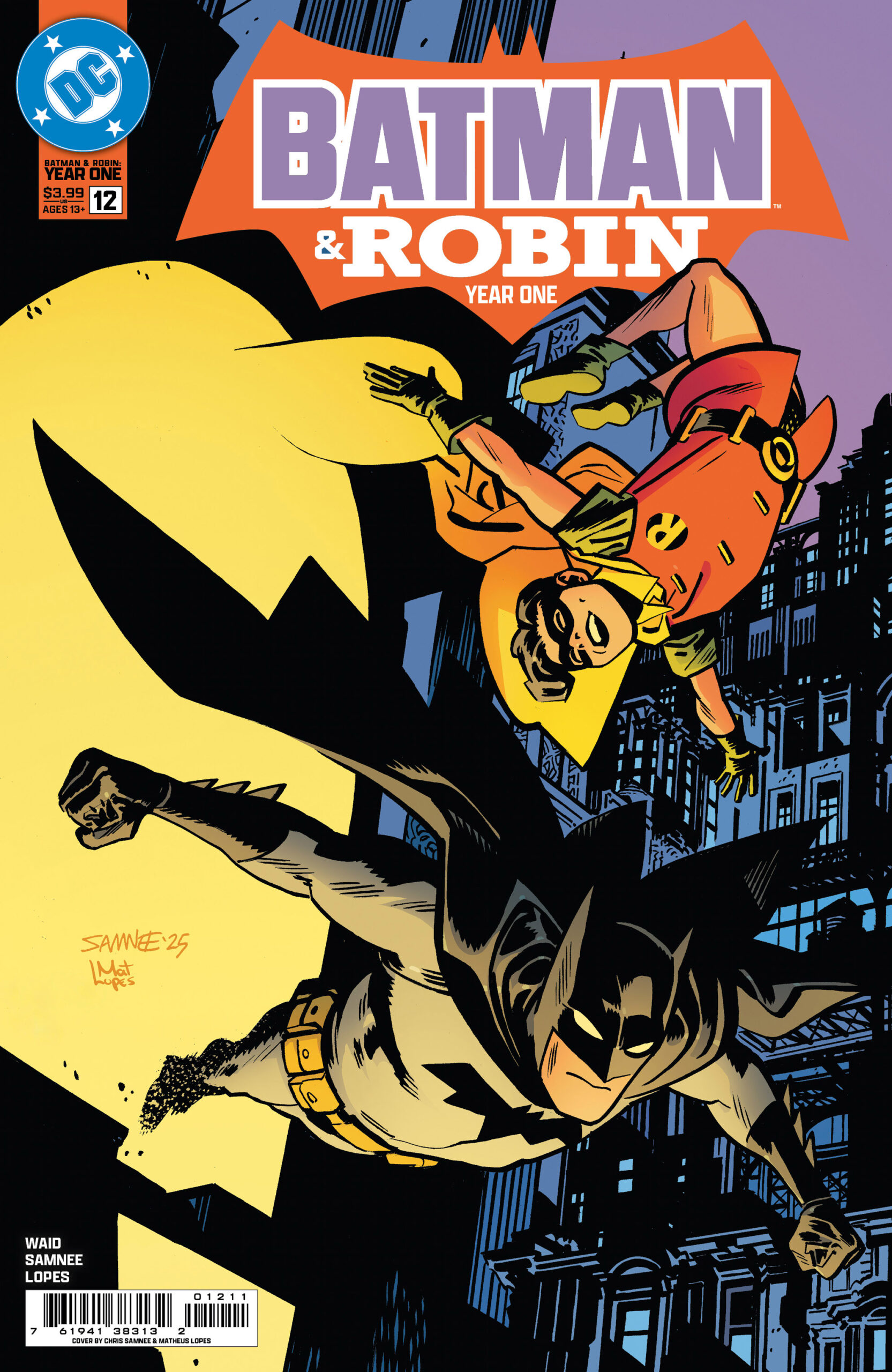 BATMAN AND ROBIN: YEAR ONE #12 Chris Samnee cover A BATMAN AND ROBIN: YEAR ONE #12 Chris Samnee cover A