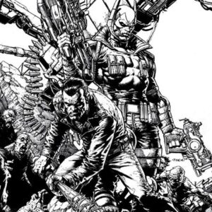 WALKING DEAD DELUXE #124: David Finch B&W virgin Youngblood Team Up cover E