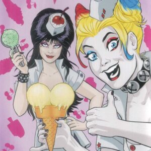 HARLEY QUINN X ELVIRA #2: Amanda Conner virgin Ice Cream RI cover S