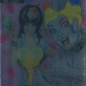 HARLEY QUINN X ELVIRA #2: Amanda Conner Foil Ice Cream RI cover N
