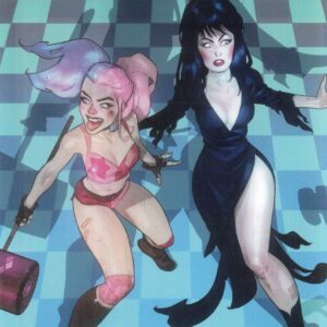HARLEY QUINN X ELVIRA #2: Ben Caldwell virgin RI cover L