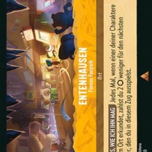 DISNEY LORCANA SINGLE CARDS: WHISPERS IN THE WELL #104: Duckburg – Funsos Funzone (Rare 34/204: NM)