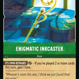 DISNEY LORCANA SINGLE CARDS: WHISPERS IN THE WELL #117: Enigmatic Inkcaster (Rare 100/204: NM) DISNEY LORCANA SINGLE CARDS: WHISPERS IN THE WELL #117: Enigmatic Inkcaster (Rare 100/204: NM)