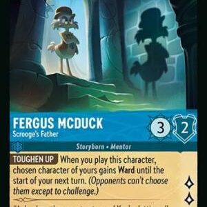DISNEY LORCANA SINGLE CARDS: WHISPERS IN THE WELL #123: Fergus McDuck – Scrooge’s Father (Common 144/204: NM)