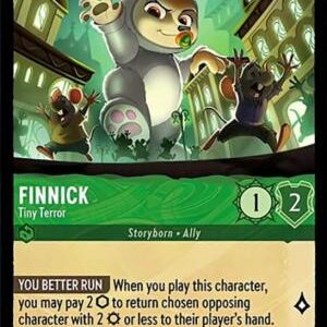 DISNEY LORCANA SINGLE CARDS: WHISPERS IN THE WELL #125: Finnick – Tiny Terror (Common 74/204: NM) DISNEY LORCANA SINGLE CARDS: WHISPERS IN THE WELL #125: Finnick – Tiny Terror (Common 74/204: NM)