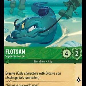 DISNEY LORCANA SINGLE CARDS: WHISPERS IN THE WELL #132: Flotsam – Slippery as an Eel (Common foil 71/204: NM)