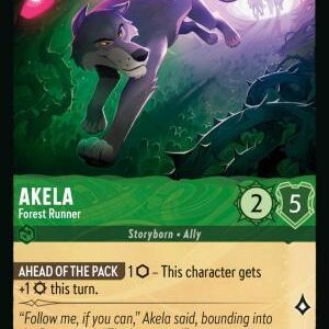 DISNEY LORCANA SINGLE CARDS: WHISPERS IN THE WELL #2: Akela – Forest Runner (Common foil 90/204: NM) DISNEY LORCANA SINGLE CARDS: WHISPERS IN THE WELL #2: Akela – Forest Runner (Common foil 90/204: NM)