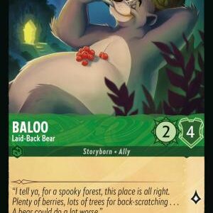 DISNEY LORCANA SINGLE CARDS: WHISPERS IN THE WELL #21: Baloo – Laid-Back Bear (Common foil 69/204: NM)