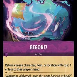 DISNEY LORCANA SINGLE CARDS: WHISPERS IN THE WELL #26: Begone! (Common 61/204: NM)
