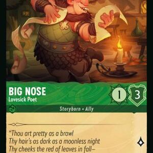 DISNEY LORCANA SINGLE CARDS: WHISPERS IN THE WELL #30: Big Nose – Lovesick Poet (Common 70/204: NM)