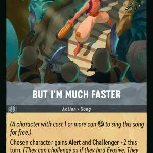 DISNEY LORCANA SINGLE CARDS: WHISPERS IN THE WELL #44: But I’m Much Faster (Common 195/204: NM) DISNEY LORCANA SINGLE CARDS: WHISPERS IN THE WELL #44: But I’m Much Faster (Common 195/204: NM)