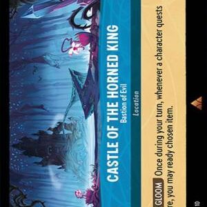 DISNEY LORCANA SINGLE CARDS: WHISPERS IN THE WELL #50: Castle of the Horned King – Bastion of Evil (Rare foil 170/2