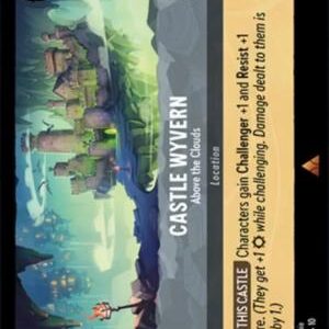 DISNEY LORCANA SINGLE CARDS: WHISPERS IN THE WELL #51: Castle Wyvern – Above the Clouds (Rare 204/204: NM)