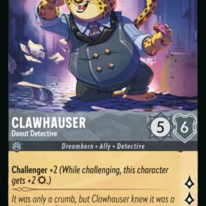 DISNEY LORCANA SINGLE CARDS: WHISPERS IN THE WELL #66: Clawhauser – Donut Detective (Common 175/204: NM) DISNEY LORCANA SINGLE CARDS: WHISPERS IN THE WELL #66: Clawhauser – Donut Detective (Common 175/204: NM)