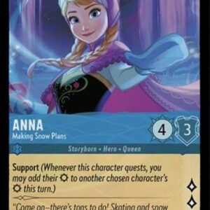 DISNEY LORCANA SINGLE CARDS: WHISPERS IN THE WELL #7: Anna – Making Snow Plans (Common foil 139/204: NM)