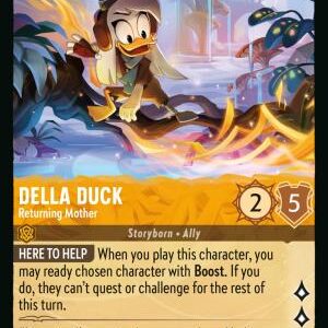 DISNEY LORCANA SINGLE CARDS: WHISPERS IN THE WELL #85: Della Duck – Returning Mother (Common 22/204: NM) DISNEY LORCANA SINGLE CARDS: WHISPERS IN THE WELL #85: Della Duck – Returning Mother (Common 22/204: NM)