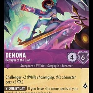 DISNEY LORCANA SINGLE CARDS: WHISPERS IN THE WELL #89: Demona – Betrayer of the Clan (Common 40/204: NM)