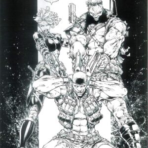 SPAWN (VARIANT EDITION) #370: Brett Booth B&W virgin Youngblood Team Up cover D