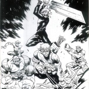 LOST FANTASY #5: Maxi Dallo virgin B&W Youngblood Team Up cover J