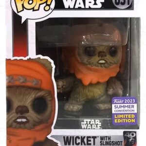 POP STAR WARS VINYL FIGURE #631: Wicket with slingshot Convention Ltd Ed in box NM