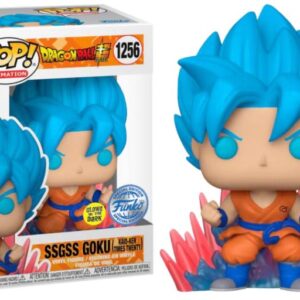 POP ANIMATION VINYL FIGURE #1256: Dradonball: SSGSS Goku Glow Special Ed in box NM