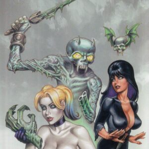 HARLEY QUINN X ELVIRA #3: Joseph Michael Linsner virgin RI cover I