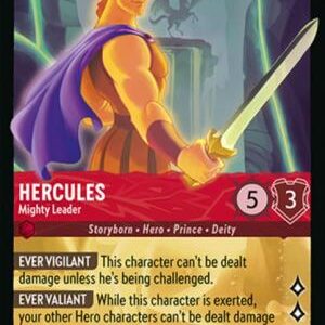 DISNEY LORCANA SINGLE CARDS: WHISPERS IN THE WELL #185: Hercules – Mighty Leader (Legendary 118/204: NM)