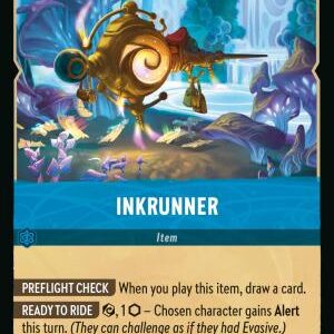 DISNEY LORCANA SINGLE CARDS: WHISPERS IN THE WELL #207: Inkrunner (Uncommon 169/204: NM)