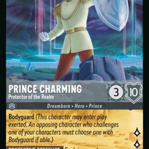 DISNEY LORCANA SINGLE CARDS: WHISPERS IN THE WELL #320: Prince Charming – Protector of the Realm (Legendary 189/204: