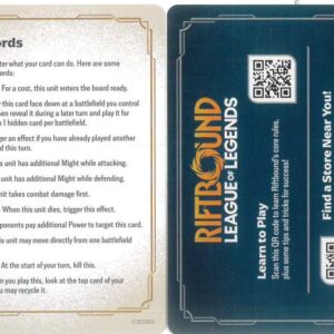 RIFTBOUND CARD SINGLES: ORIGINS #517: Reference Card Keywords (Com Norm NA: NM)