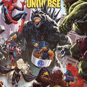GODZILLA DESTROYS THE MARVEL UNIVERSE TP Mark Brooks cover