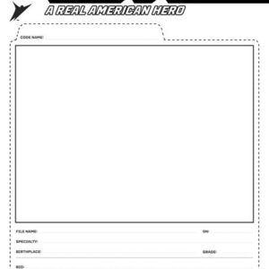 G.I. JOE: A REAL AMERICAN HERO (VARIANT EDITION) #325 Blank Sketch File Card cover F