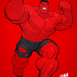 AVENGERS (2023 SERIES) #35 David Nakayama Color Block Red cover B AVENGERS (2023 SERIES) #35 David Nakayama Color Block Red cover B