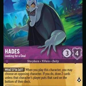 DISNEY LORCANA SINGLE CARDS: WHISPERS IN THE WELL #171: Hades – Looking for a Deal (Legendary 56/204: NM)
